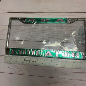 Brand New AKA Alpha Kappa Alpha Sorority Inc Pink andGreen Car Tag License Plate